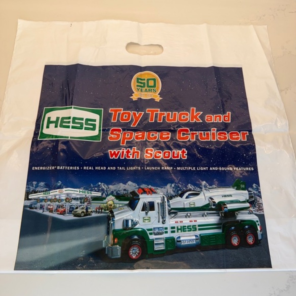 2014 50th Anniversary Hess Plastic‎ Shopping Bag for Toy Truck Space Cruiser